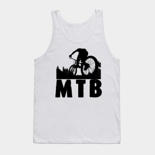 MTB Forest Silhouette /cycling Tank Top